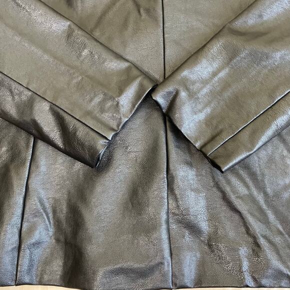 Princess Polly NWT Sz L/XL Ellen Faux Leather Double Breasted Blazer Jacket - Picture 15 of 16